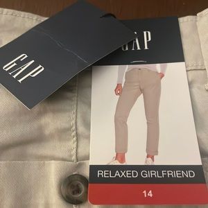 Gap Relaxed Girlfriend Khakis - Stone